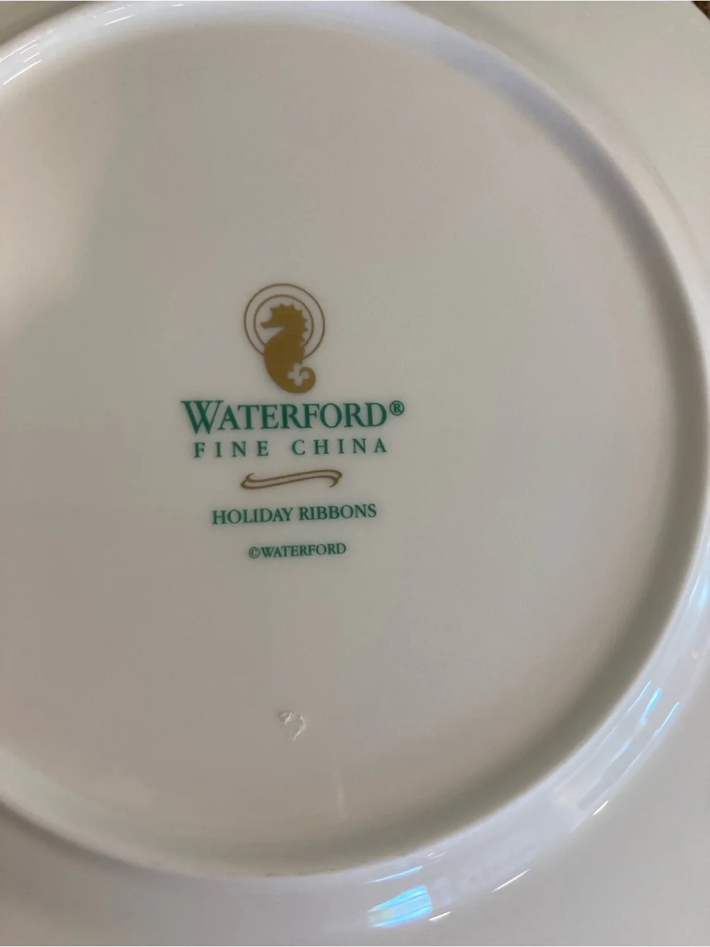 4 Salad Plates Waterford Fine China Holiday Ribbons Christmas Plates